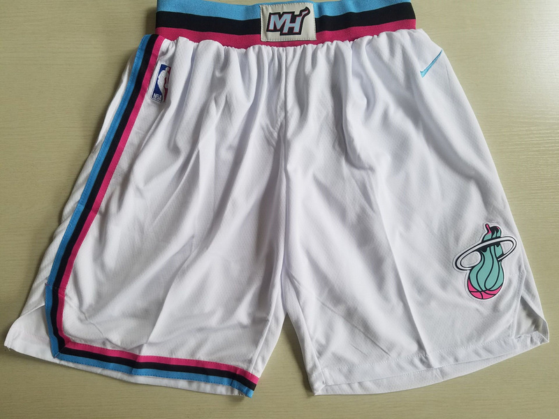  Men 2022 NBA Miami Heat white shorts1->miami heat->NBA Jersey